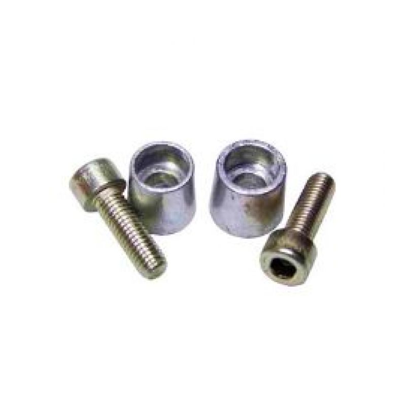 Poladapter M8 Innengewinde 8mm auf Rundpol 2 Stück